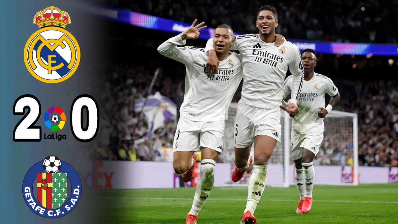Mbappe and Bellingham Goal 🔥| Real Madrid vs Getafe (2-0) Full match highlights| #realmadrid 