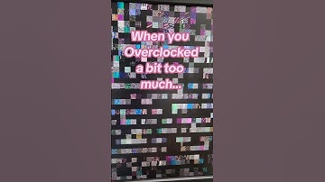 When you overclock a GPU too much