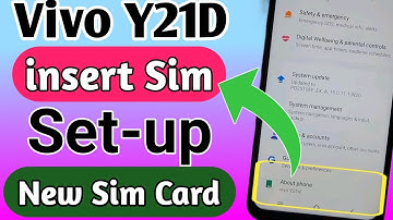 Vivo Y21D insert sim Tray // Setup new sim card