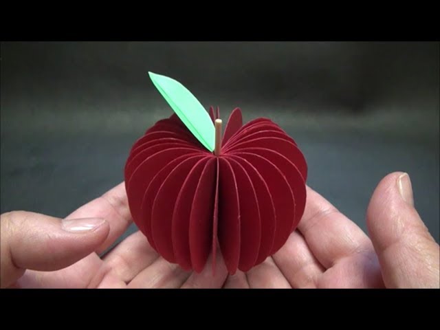 （ペーパークラフト）リンゴの作り方【DIY】(Paper craft) How to make apple