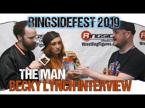 THE MAN BECKY LYNCH Exclusive Interview at Ringside Fest 2019 - Checks Out New Mattel WWE Figures!