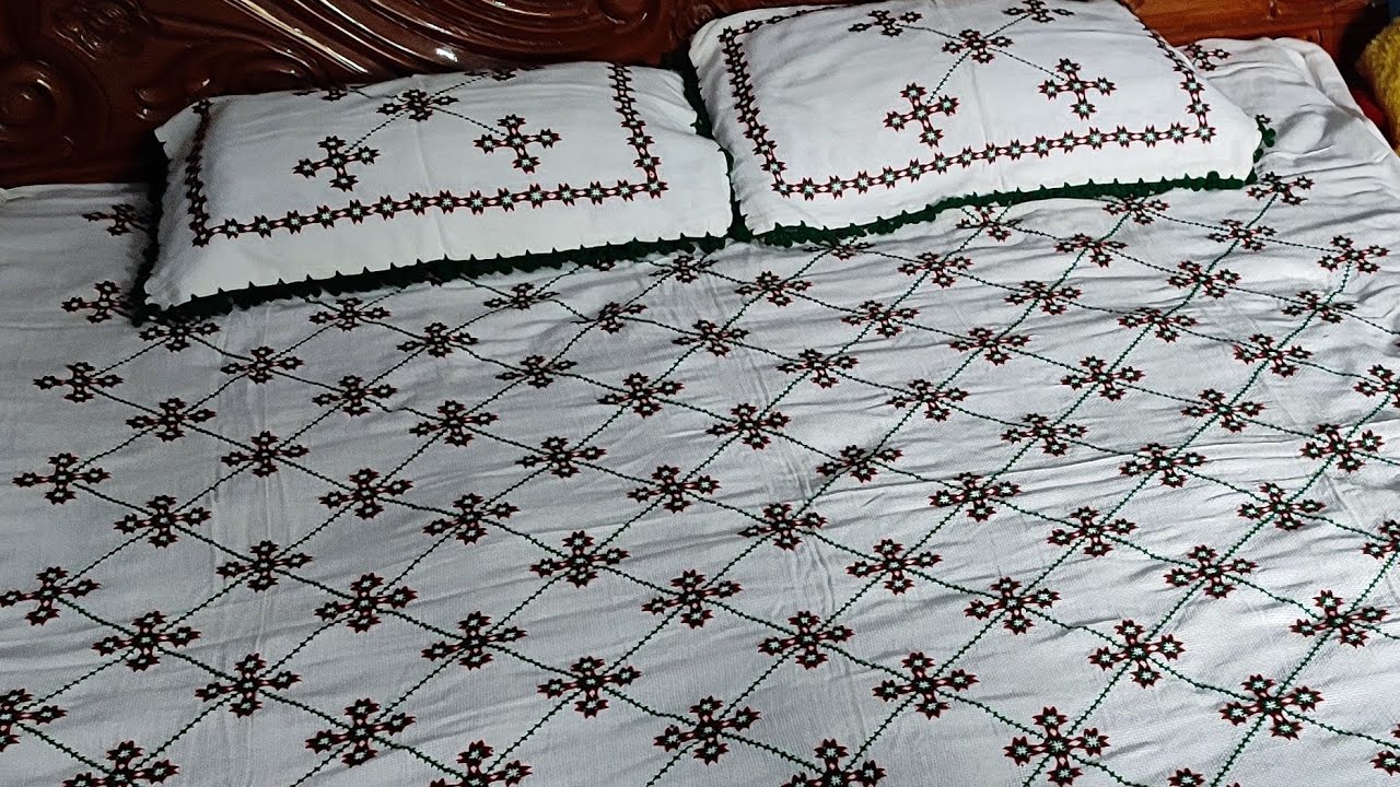 Dusuti chadar design ||cross stitch| chadar ka design|cross stitch|dosati chadar design|dusati