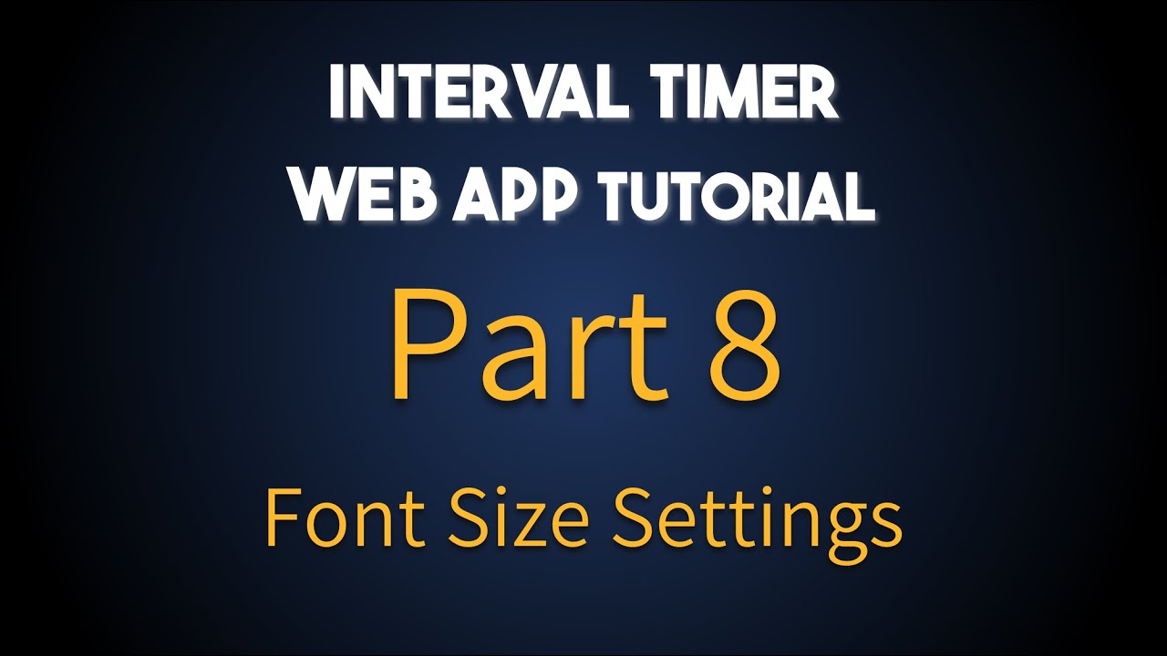 JavaScript | Interval Timer Tutorial (Part 8) - YouTube