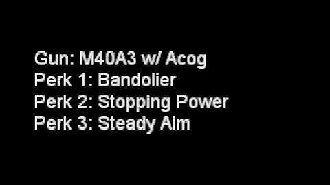 Call of Duty 4 Sniper Class Tips