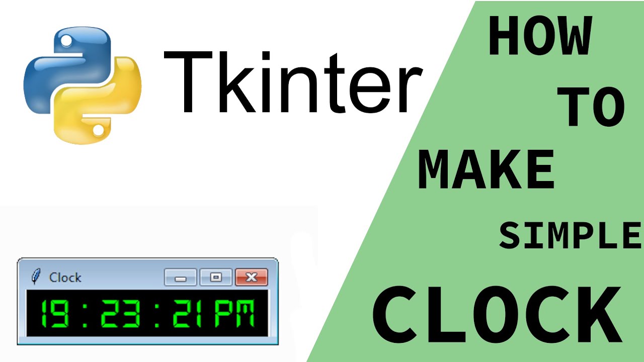 How to Make a Clock Using Tkinter Module | Python | Digital Clock | Yoo ...