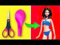 Como fazer roupinhas para Barbie com balão neon bexiga Neon 👗👙🧥 #barbie  