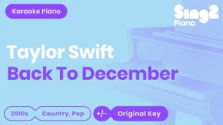 Miniatura de vídeo de "TAYLOR SWIFT "Back To December" (Piano backing for your cover/karaoke version)"