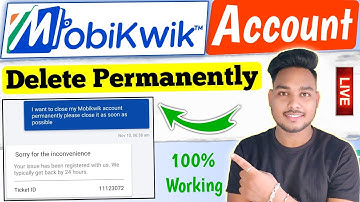 Mobikwik account delete kaise kare | How to delete mobikwik account | Mobikwik delete account