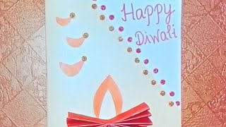 Diwali greeting card making idea/ easy & beautiful diwali card making idea screenshot 5