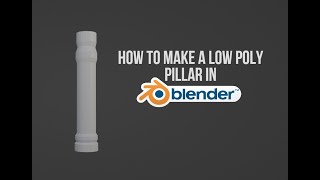 How to make a low poly pillar in blender in 1minute! #blender #lowpolypillar #pillar