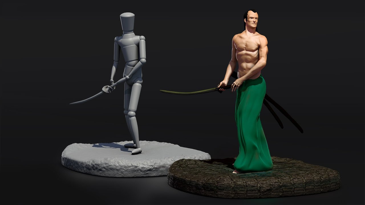 a pose mannequin zbrush