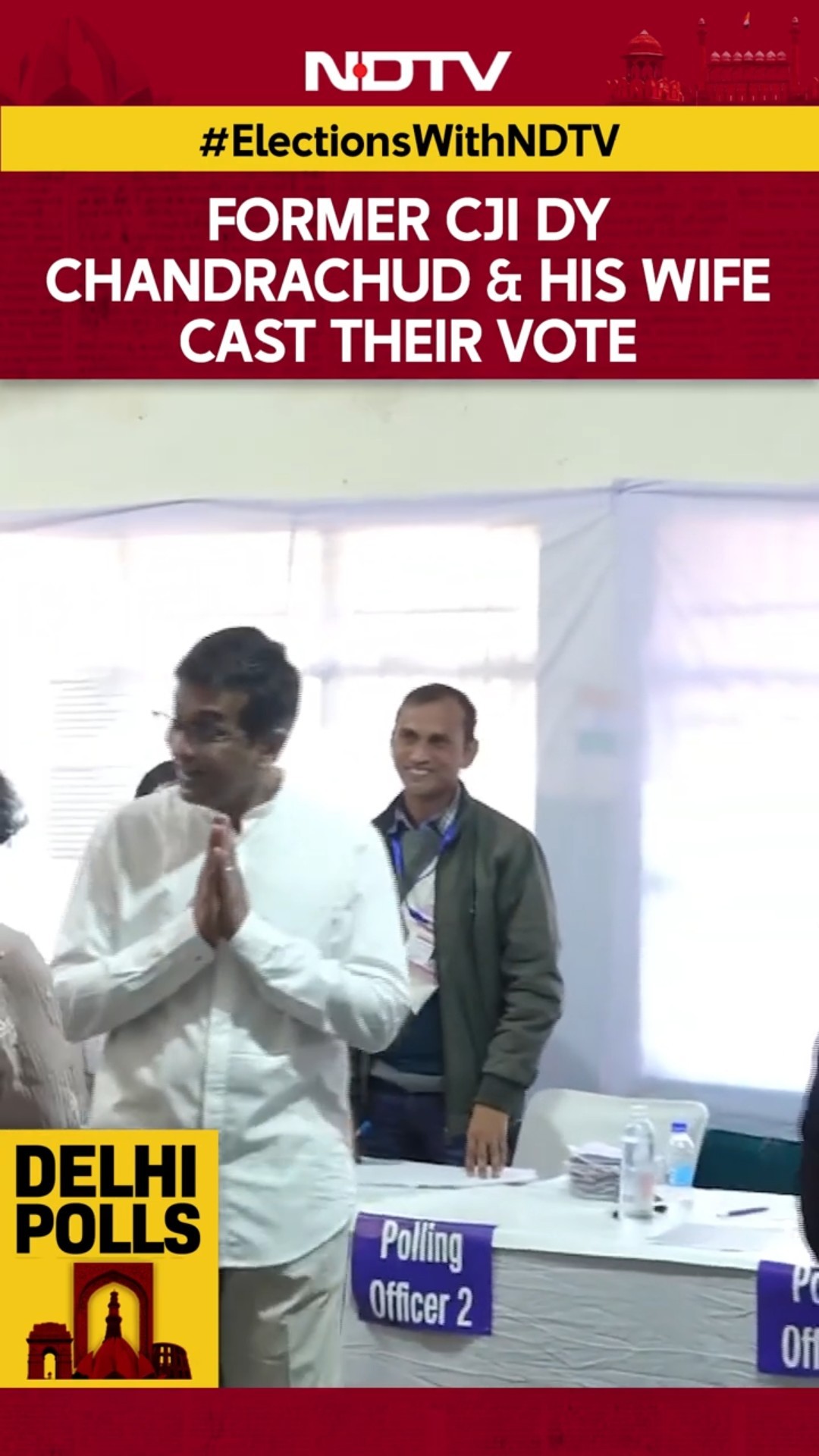 Ex-Chief Justice DY Chandrachud And Wife Cast Vote
