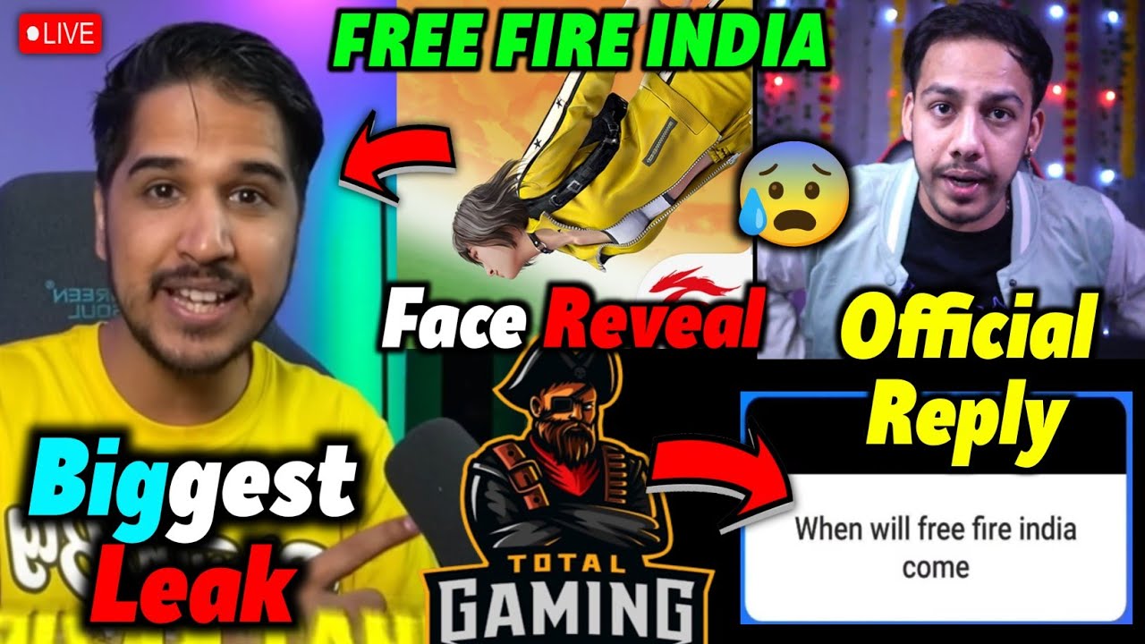Free Fire India Biggest Leak Reply 🤯, Total Gaming Face Reveal