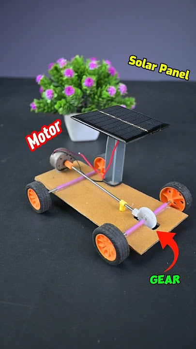 DIY Solar DC Car: Making a Solar Powered Car with DC Motor #shorts #dcmotor #solar #car