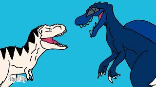 Tarbosaurus vs Siamosaurus art