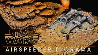 Star Wars Crashed Airspeeder Diorama!