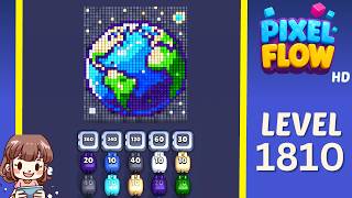 Pixel Flow Level 1810 Solution Walkthrough