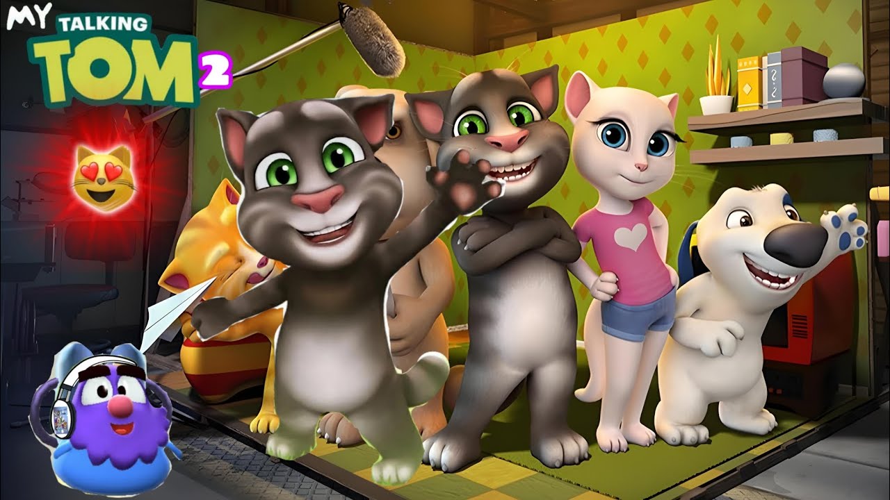 cartoon Talking Ginger, a beloved character from earlier games,  back into My Talking Tom 😊Friends 2