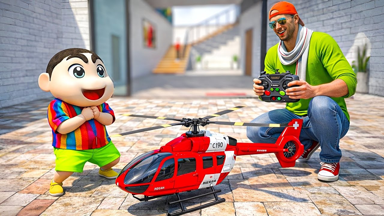 JACK & SHIN-CHAN BUY MINI RC HELICOPTER in INDIAN THEFT AUTO SIMULATOR GAME