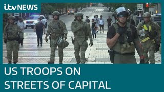 US military deploys across Washington amid protests | ITV News