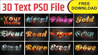 How To Design 3D Text Effect Photoshop Tutorial 2023