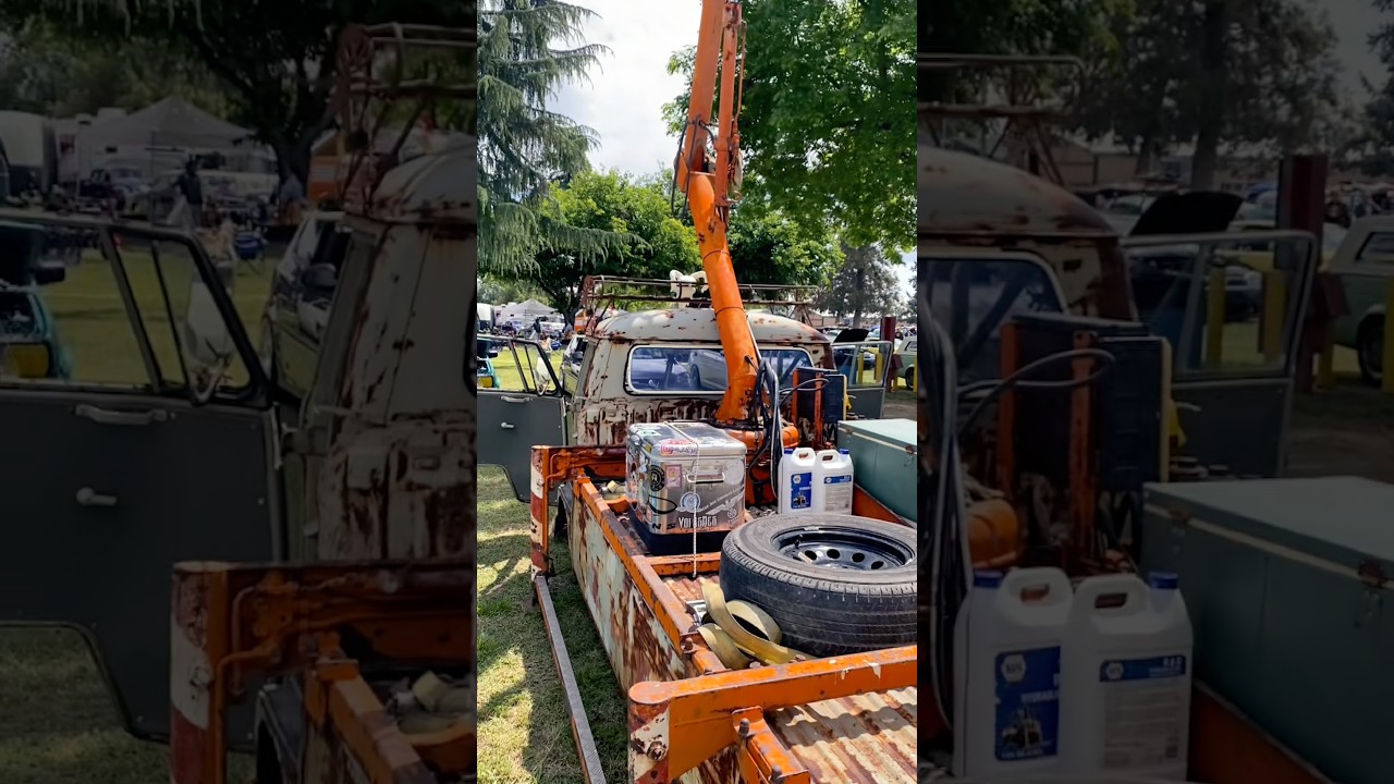 Dope Crane #volkswagen #vwbus #carshow #madera #crane #custom #carlovers #patinatruck