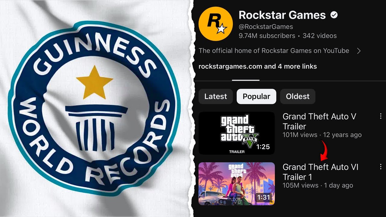 Rockstar Games' GTA 6 Trailer Breaks Longstanding GTA 5 Record