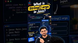 What Does String[] args Actually Do in Java 🤔 | Java Main Method Explained #java #javatutorial