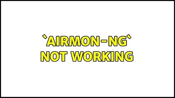 Ubuntu: `airmon-ng` not working