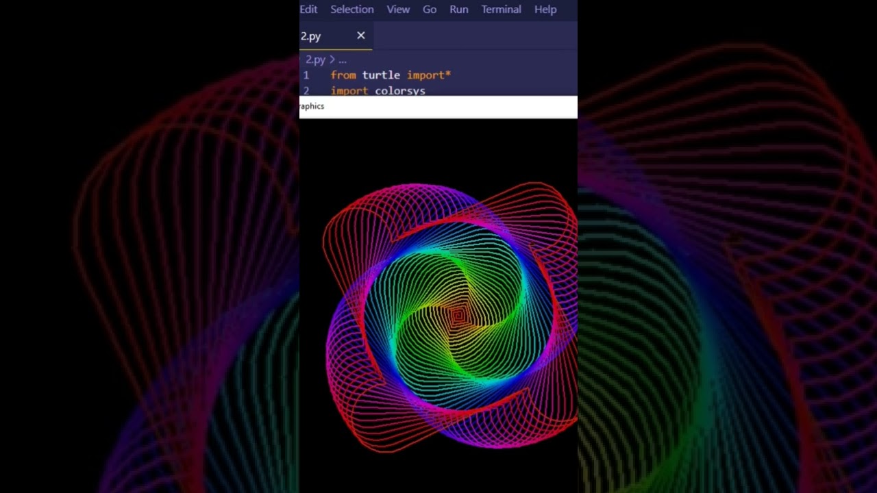 Python turtle graphic design ideas