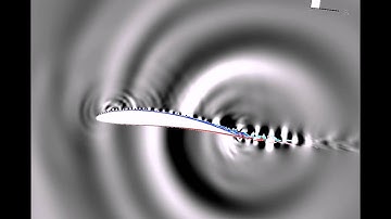 Airfoil selfnoise: IDDES simulation of boundary layer noise, time derivative of pressure (plain)