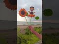 crochet sunflower and crochet sunflower reversible doll with lovely weather 💕💕💕💕💕#crochet