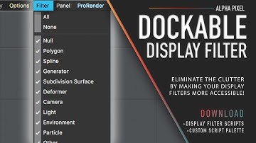 C4D Dockable Display Filters
