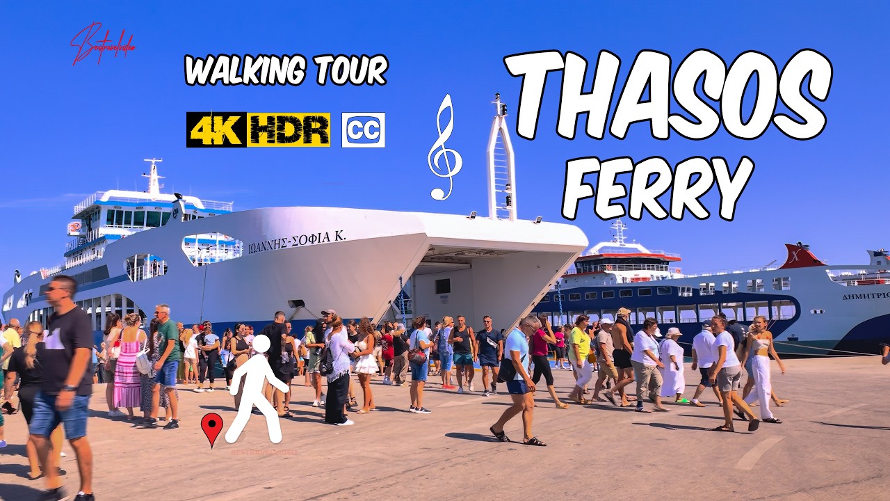 Sailing to Thasos: Fastest Ferry from Keramoti (With Captions & Music)