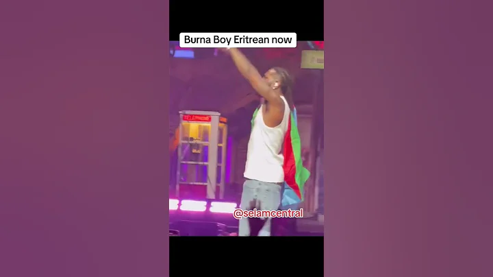 burna boy waring  eritrean flag at performance #burnaboy #music #club #news #dance #africa