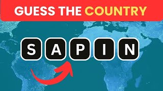 Guess the Country by its Scrambled Name | Geuss the country challenge