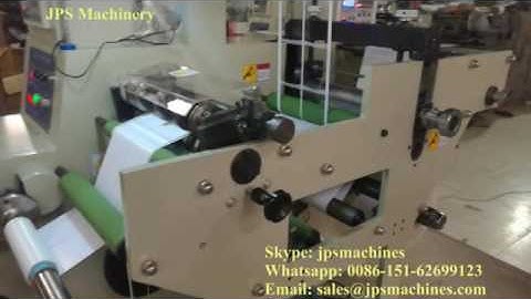 JPS-320C-TR Sticker rotary die cutter & slitter machine ( counter-clockwise rewinder) to Sweden