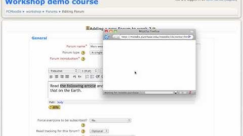 Moodle 1.9.7 - simple discussion forum