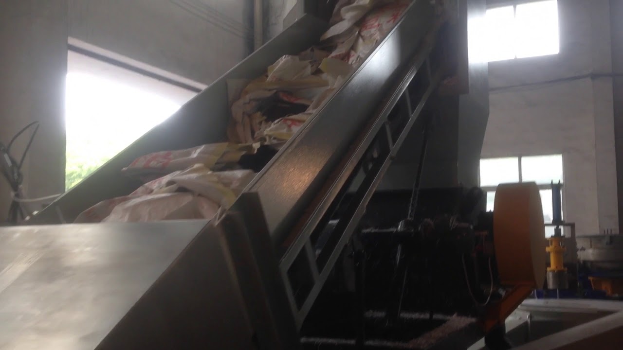 BMD130 (500kg/h) PP woven bags crushing and pelletizing line