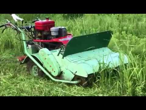 (動画あり)茨城県常総市から　HM-95 バロネス ハンマーナイフ 12馬力　自走式草刈機　引き取り限定出品 畑で 共栄社 バロネス ハンマーナイフ 12馬力 セル付自走草刈機 HM95