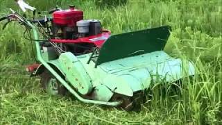 (動画あり)茨城県常総市から　HM-95 バロネス ハンマーナイフ 12馬力　自走式草刈機　引き取り限定出品 畑で 共栄社 バロネス ハンマーナイフ 12馬力 セル付自走草刈機 HM95
