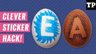 Easter egg decorating: alphabet sticker hack | Easter crafts Net Worth