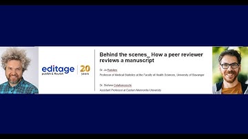 Peer Review Process: How a peer reviewer reviews a manuscript