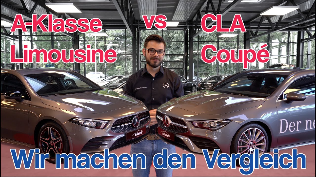 Der Ultimative Vergleich A Klasse Limousine Vs Cla Coupe In Amg Line Karosserie Technik Masse Youtube