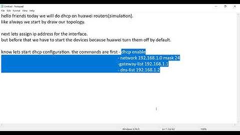 DHCP ensp Huawei Simulation Configuration
