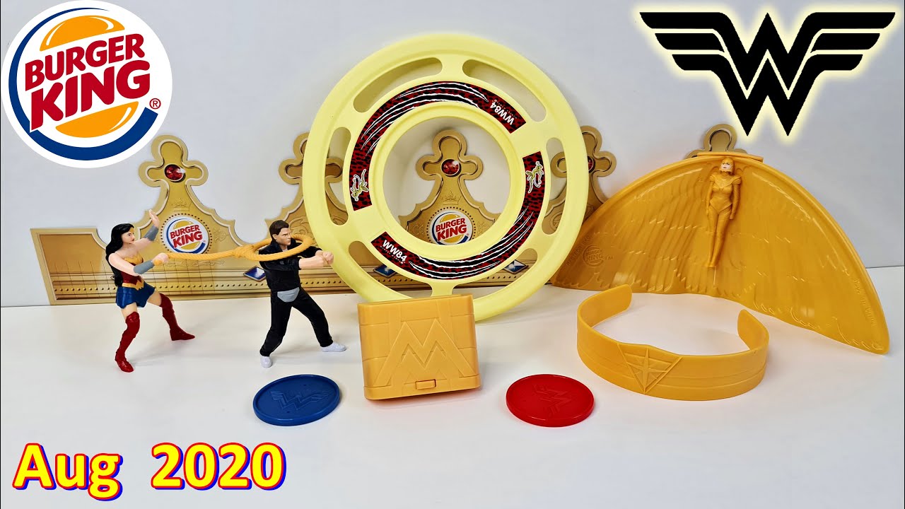 2020 Burger King WONDER WOMAN WW84 Kids Meal Toys Golden Gold Glider 