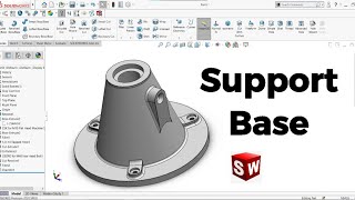 Solidworks Tutorial for Beginners: Part 15 | Support Base | Cad Cam Design Tutorials