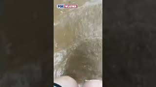 Floodwaters Swallow Road in Limestone, New York