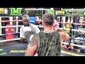 Contender veteran quatavious cash gets in some work at the mayweather boxing club