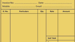 How to make bill book Ms word ?